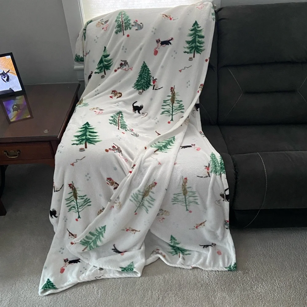 Winter Cat Blanket Full/Queen
